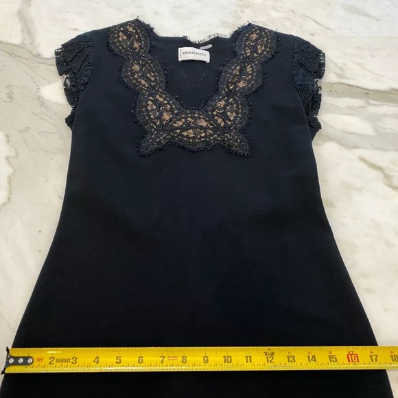 EMILIO PUCCI BLACK LACE DRESS MODEL 26RG25 SIZE IT 46 / US 12 NWOTS! - Picture 14 of 17